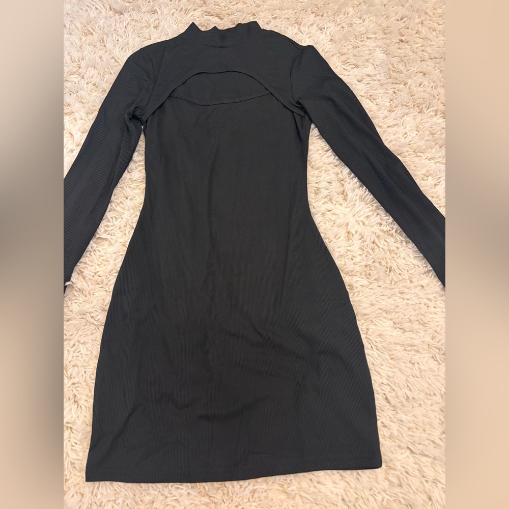 SHEIN Black Long Sleeve Dress